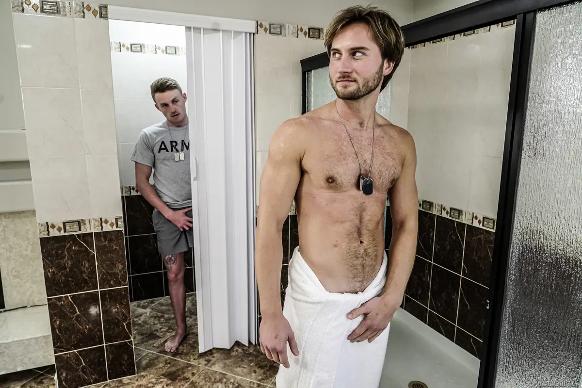 Daniel Evans & Kyle Harper: Two Servicemen Indulge In Gay Sex Gay Porn 2