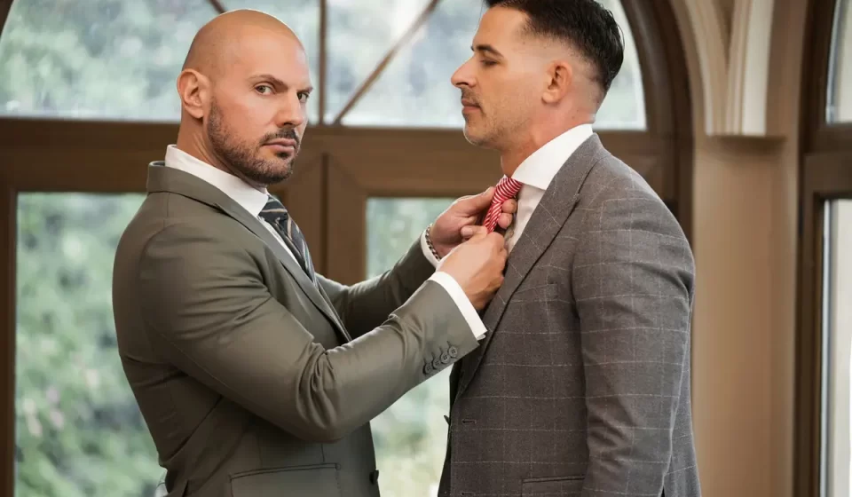 Dimitri Venum Dresses Homeless Andre Bugatti in a Nice Suit and Fucks Him Dimitri Venum Dresses Homeless Andre Bugatti in a Nice Suit and Fucks Him Gay Porn