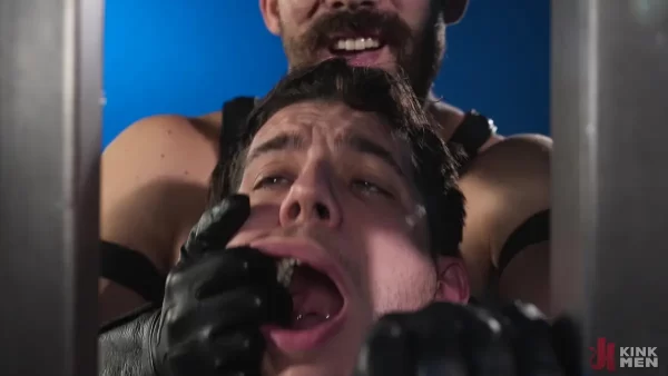 Eddie Patrick Welcomes BDSM Newcomer Teddy Graham To KinkMen Gay Porn