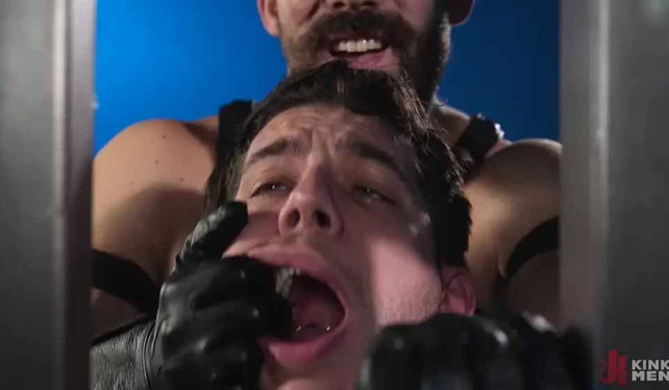 Eddie Patrick Welcomes BDSM Newcomer Teddy Graham To KinkMen Gay Porn
