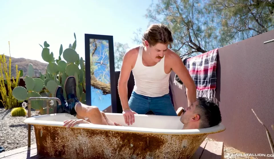 Gay Cowboys Brody Bates & Lee Sparks Having A Great Sex Act In Wrangled Gay Porn