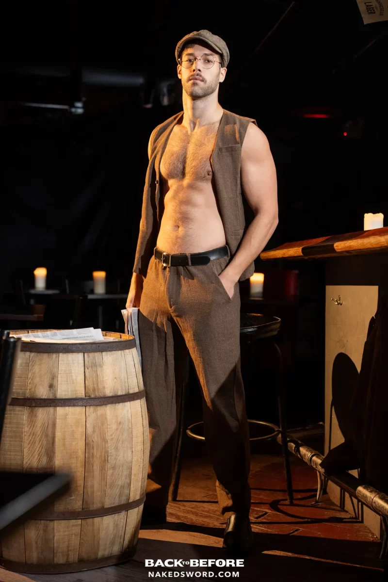 Arno Antino & Jack DesFeux in 1920s Gay Bareback Speakeasy Fantasy Gay Porn 2