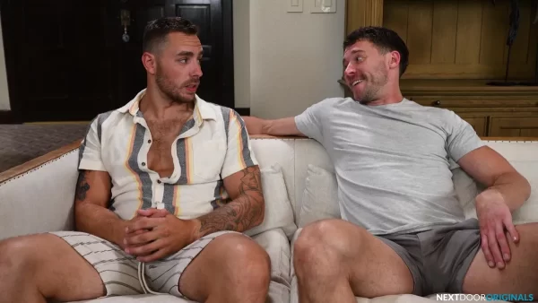 Carter Woods Gets a Wife-Selected Birthday Present from Justin DaJock Gay Porn