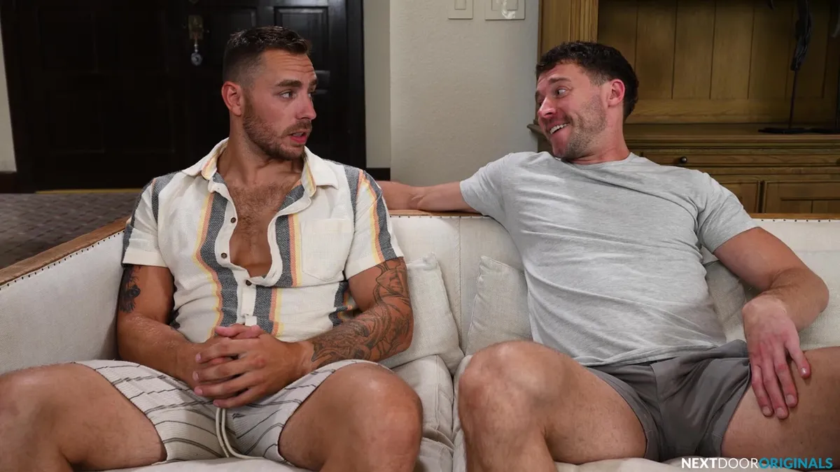 Carter Woods Gets a Wife-Selected Birthday Present from Justin DaJock Gay Porn