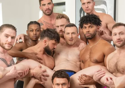 Derek Kage’s First Gonzo Gangbang: A NakedSword Bareback Spectacle Derek Kage's First Gonzo Gangbang: A NakedSword Bareback Spectacle Gay Porn