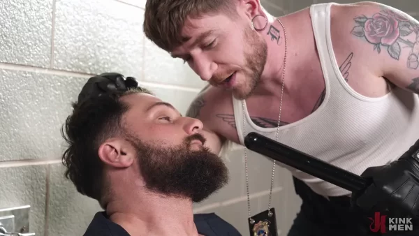Intense BDSM With Colt Spence & Heath Halo: Two Cops, One Sizzling Story Gay Porn