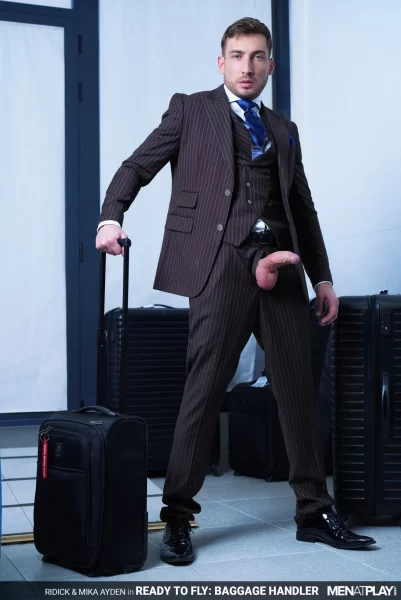 Ready To Fly: Mika Ayden's Hardcore Suit Sex With Ridick Gay Porn 7