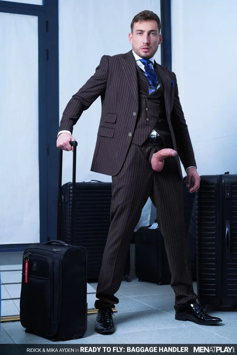 Ready To Fly: Mika Ayden's Hardcore Suit Sex With Ridick Gay Porn 7