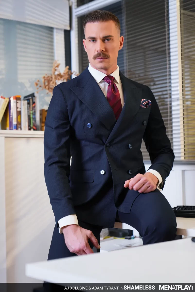 The Shameless Office Seduction: Adam Tyrant and AJ Xclusive's Debauchery Gay Porn 14