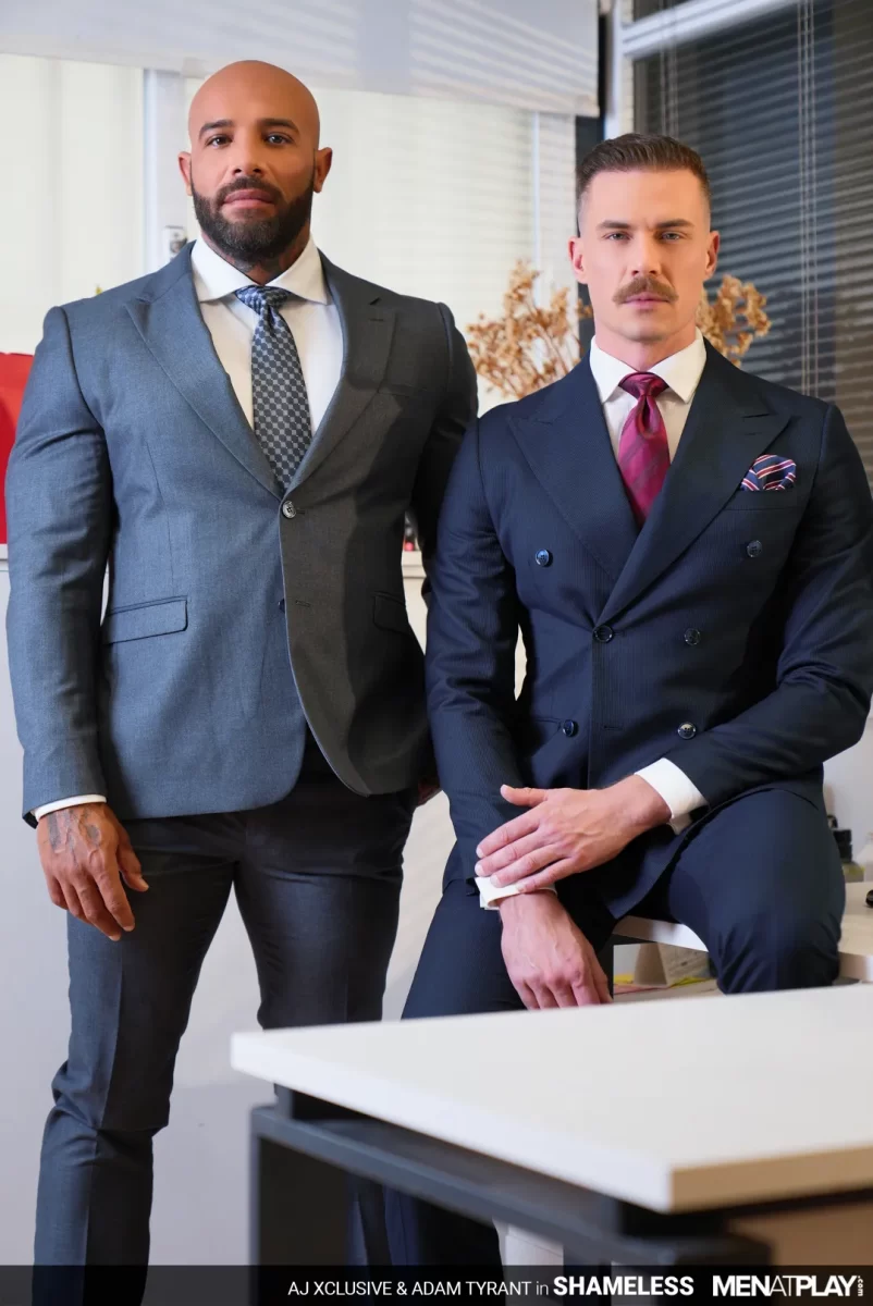 The Shameless Office Seduction: Adam Tyrant and AJ Xclusive's Debauchery Gay Porn 15