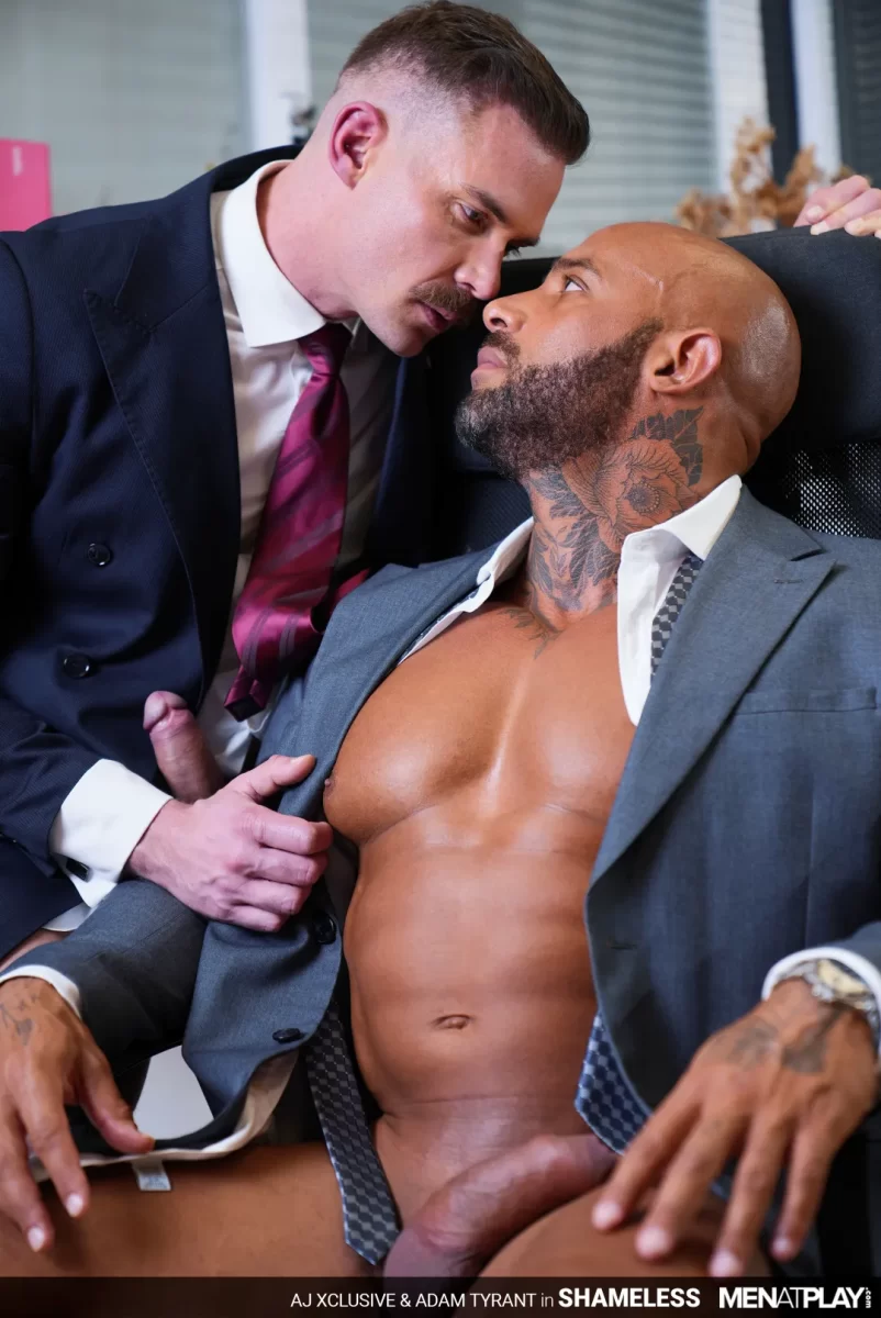 The Shameless Office Seduction: Adam Tyrant and AJ Xclusive's Debauchery Gay Porn 3