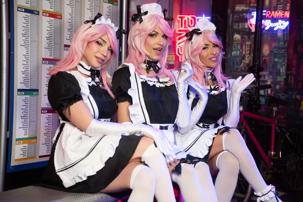Zariah Aura, Avery Lust, and Kasey Kei Unleash Maid Cosplay Trans Porn Perfection Gay Porn 2