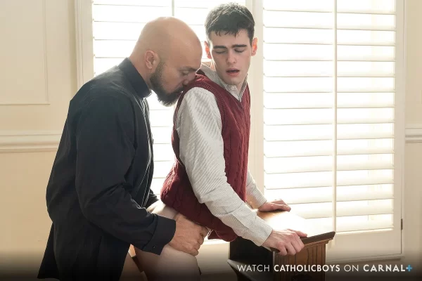 Adam Snow Takes Tyga Knottz' Innocence At CatholicBoys Gay Porn 5