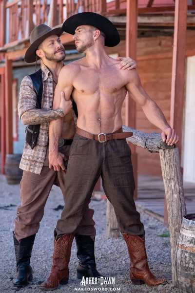 Ashes Before Dawn: Paddy O'Brian & John Brachalli's Wild Frontier Fling Gay Porn 12