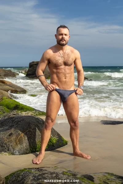 Brazilian Stud Markin Wolf Tries Out Sir Peter's Giga Banger Gay Porn 3