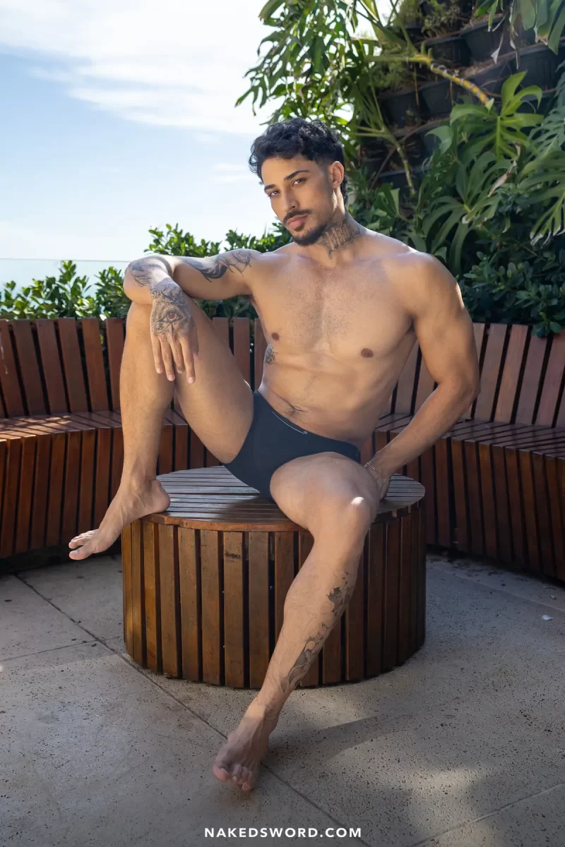 Brazilian Stud Markin Wolf Tries Out Sir Peter's Giga Banger Gay Porn 4