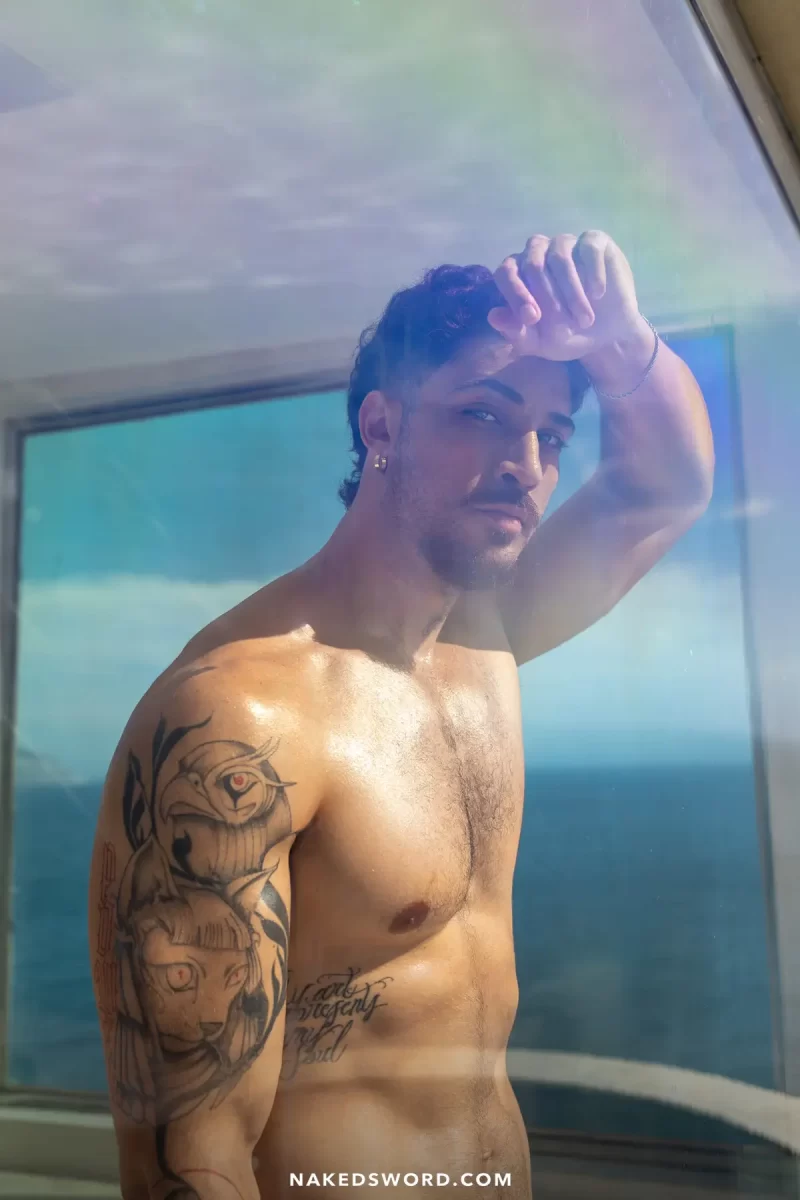 Brazilian Stud Markin Wolf Tries Out Sir Peter's Giga Banger Gay Porn 6