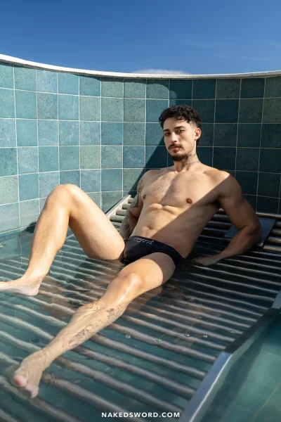 Brazilian Stud Markin Wolf Tries Out Sir Peter's Giga Banger Gay Porn 7