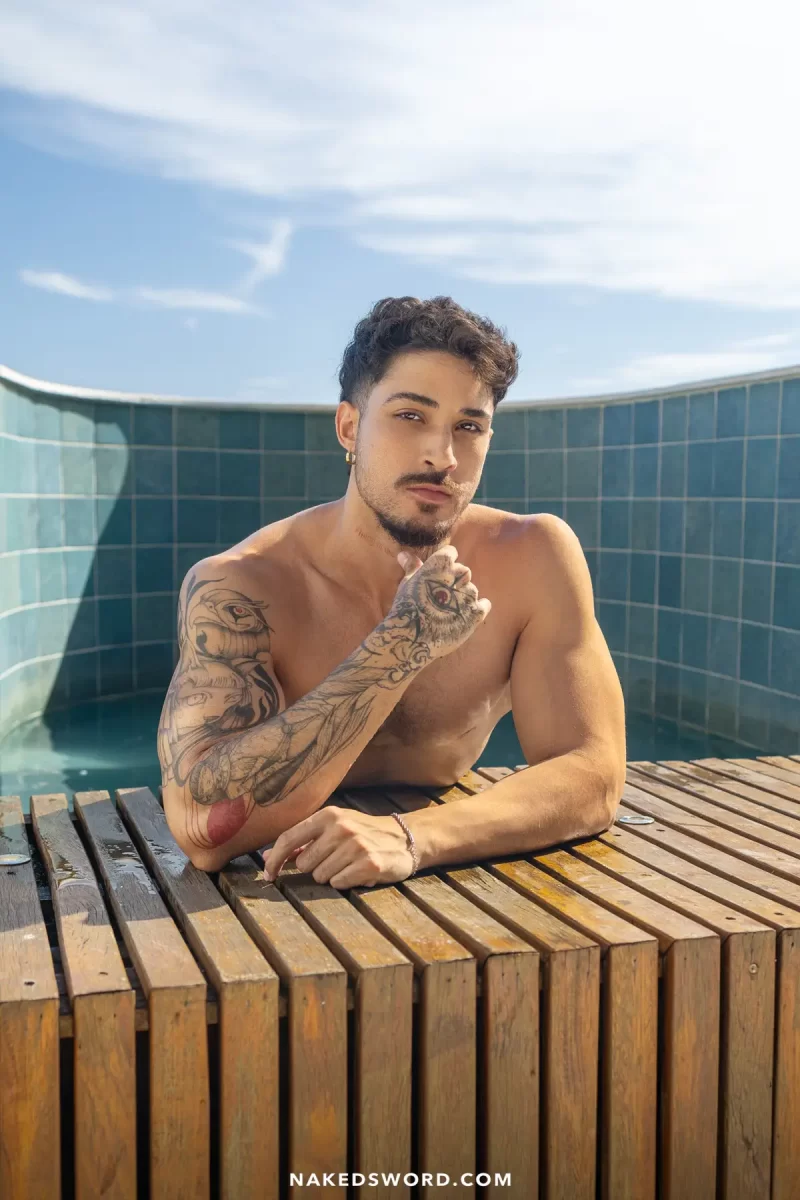 Brazilian Stud Markin Wolf Tries Out Sir Peter's Giga Banger Gay Porn 8