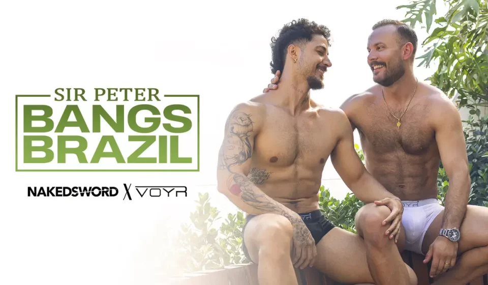 Brazilian Stud Markin Wolf Tries Out Sir Peter's Giga Banger Gay Porn
