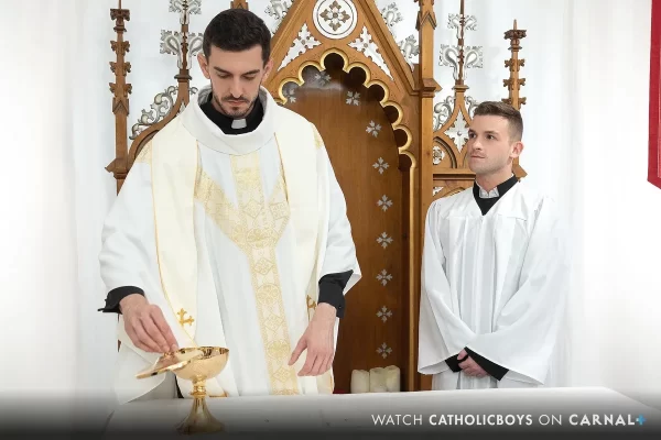 Guy Spencer & Lane Colten Play With Sin and Taboo on CatholicBoys Gay Porn