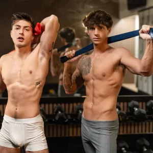 Ed Steek & Oliver Marks: Live-Action Streaming Surprise Leo Levine & Angel Rivera's Study Session: A Gym Hookup Gay Porn