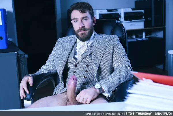 Markus Stone & Charlie Cherry in 12 to 8: Thursday - Sex Feast in Suits Gay Porn 1