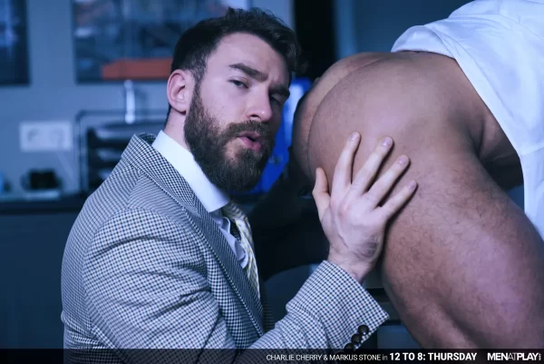 Markus Stone & Charlie Cherry in 12 to 8: Thursday - Sex Feast in Suits Gay Porn 6