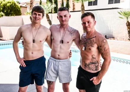 Military Bang With Andrew Delta, Sage Roux, & Kyle Harper Gay Porn