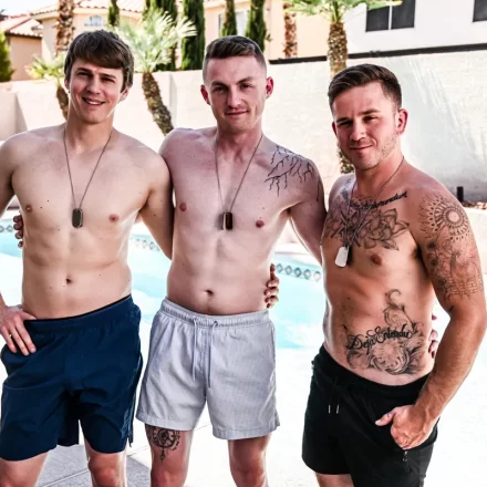 Military Bang With Andrew Delta, Sage Roux, & Kyle Harper Gay Porn