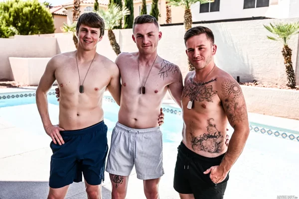 Military Bang With Andrew Delta, Sage Roux, & Kyle Harper Gay Porn