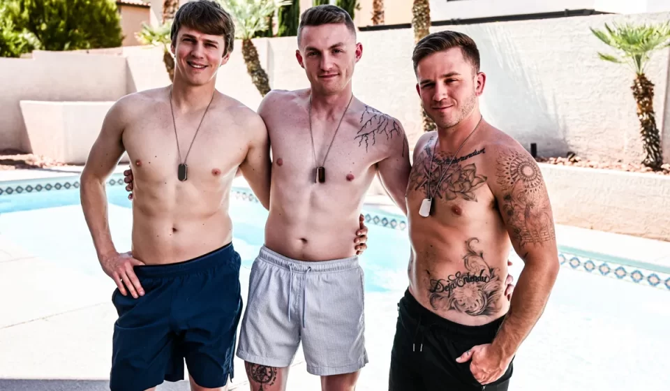 Military Bang With Andrew Delta, Sage Roux, & Kyle Harper Gay Porn