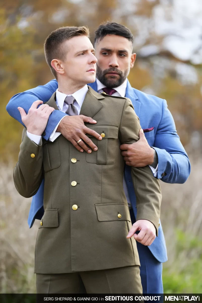 Seditious Conduct: Gianni Gio & Serg Shepard's Outdoor Encounter 🌴 💥 Gay Porn 14