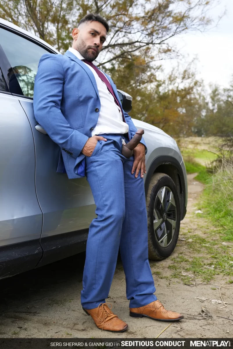 Seditious Conduct: Gianni Gio & Serg Shepard's Outdoor Encounter 🌴 💥 Gay Porn 1