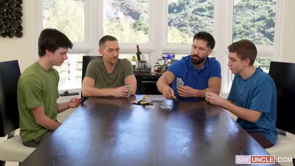 Two Broke Twinks' Poker Night Adventure at TwinkTrade Gay Porn