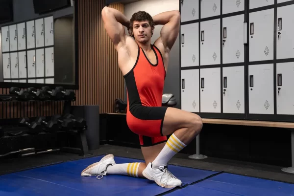 Varsity Heat 4: Muscular Mu and River's Sweaty Gym Bang Gay Porn 9