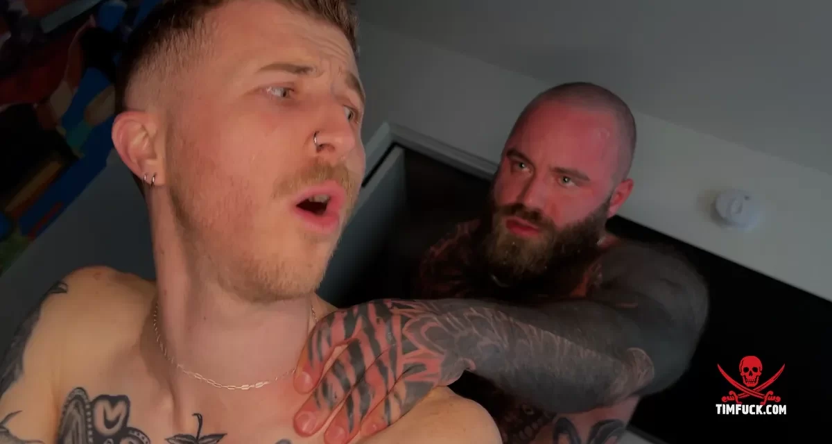 Baby Bear's Brutal Breeding of Tatted Fag Gay Porn