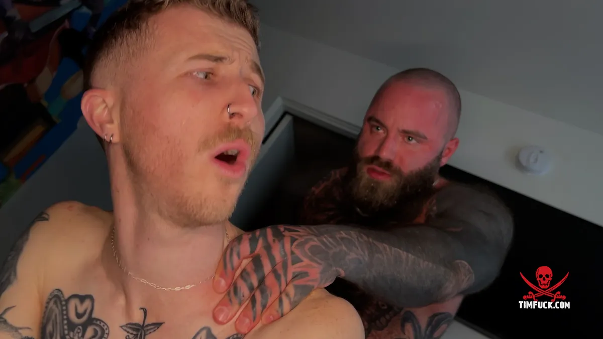 Baby Bear's Brutal Breeding of Tatted Fag 1 Baby Bear's Brutal Breeding of Tatted Fag Gay Porn