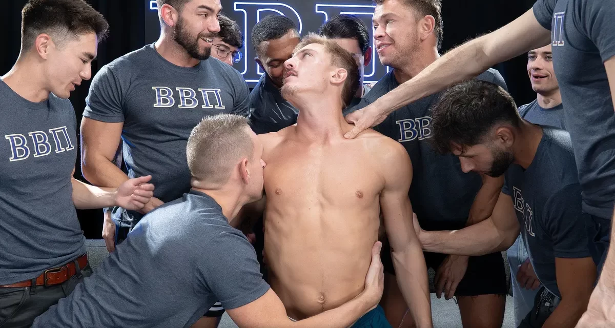 Beta Beta Pi BROrgy: Hunter Nash's Frat House Gang-Bang Gay Porn