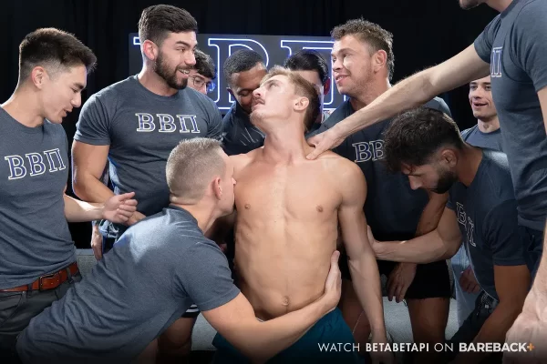 Beta Beta Pi BROrgy: Hunter Nash's Frat House Gang-Bang Gay Porn
