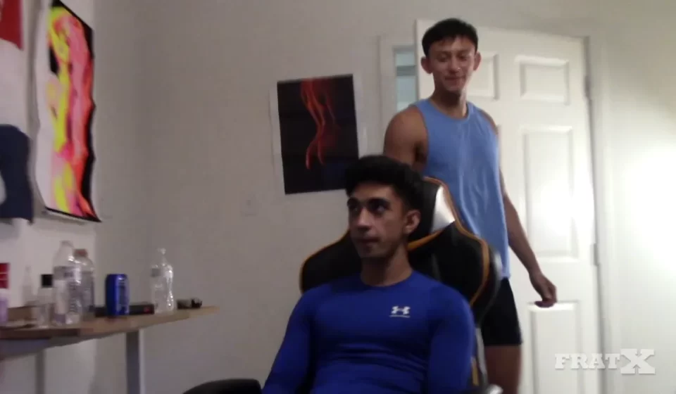 Emilio's First Fraternity Foursome at FratX Gay Porn