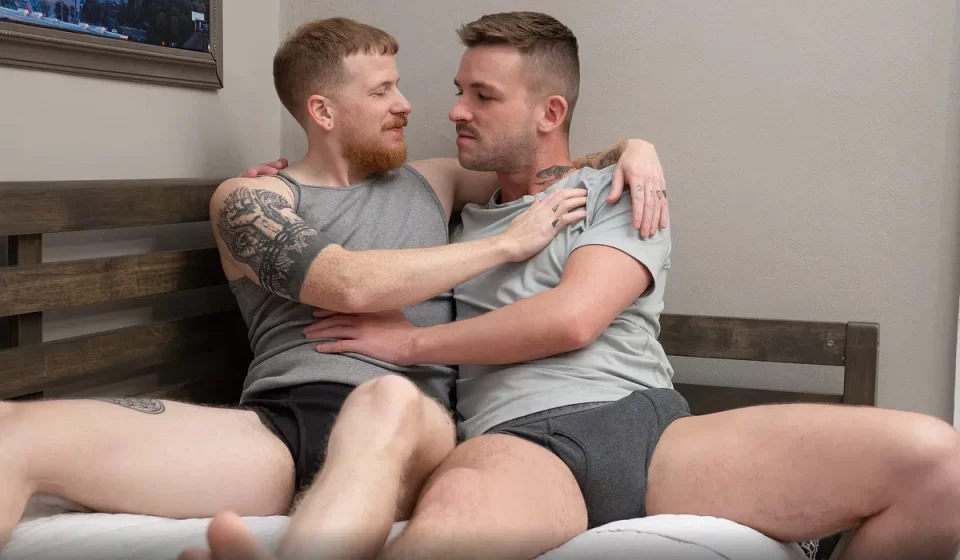 FTM Stevie Trixx Enjoys Lane Colten's Big Cock at Transcest Gay Porn