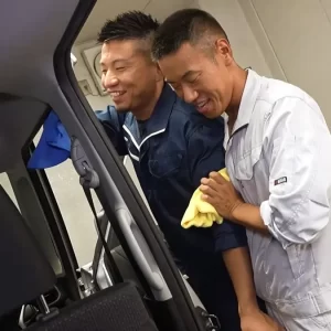 Hiroya's Greasy Mechanic Threeway Gay Porn
