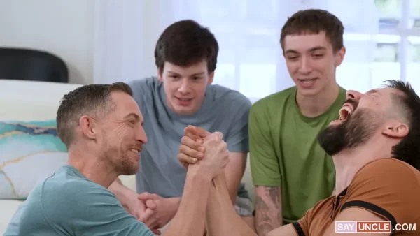 Muscle Daddies Turn Twink Fantasies into Bareback Bliss Gay Porn 6