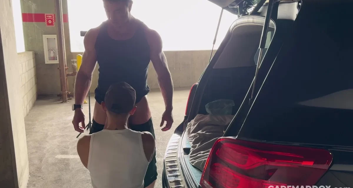 Risky Parking Lot Encounter With Cade Maddox & Kai River Gay Porn