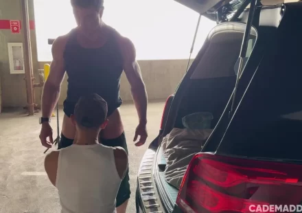 Risky Parking Lot Encounter With Cade Maddox & Kai River Gay Porn