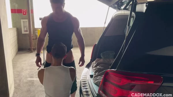 Risky Parking Lot Encounter With Cade Maddox & Kai River Gay Porn