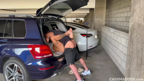 Risky Parking Lot Encounter With Cade Maddox & Kai River Gay Porn 6