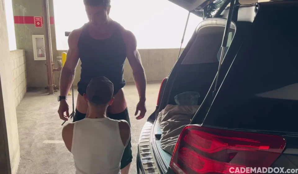 Risky Parking Lot Encounter With Cade Maddox & Kai River Gay Porn