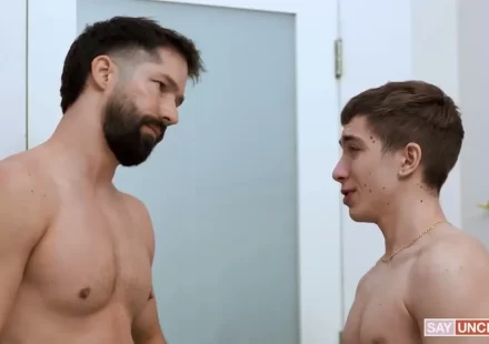 Shaving Lesson: Jacob King & Eddie Patrick at Family Dick Gay Porn